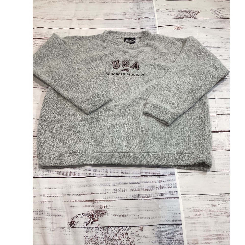 Vintage‎ Exist Sports Line USA Rehoboth Beach DE Sweatshirt Gray Men Large